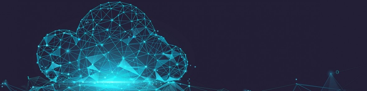 Cloud graphic over dark background