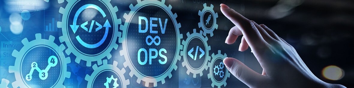 DevOps representation with hand