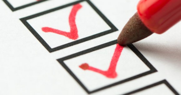 Pen ticking box with big tick