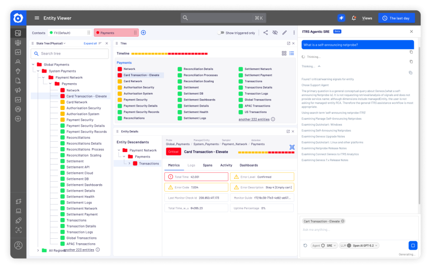 Support agent screenshot