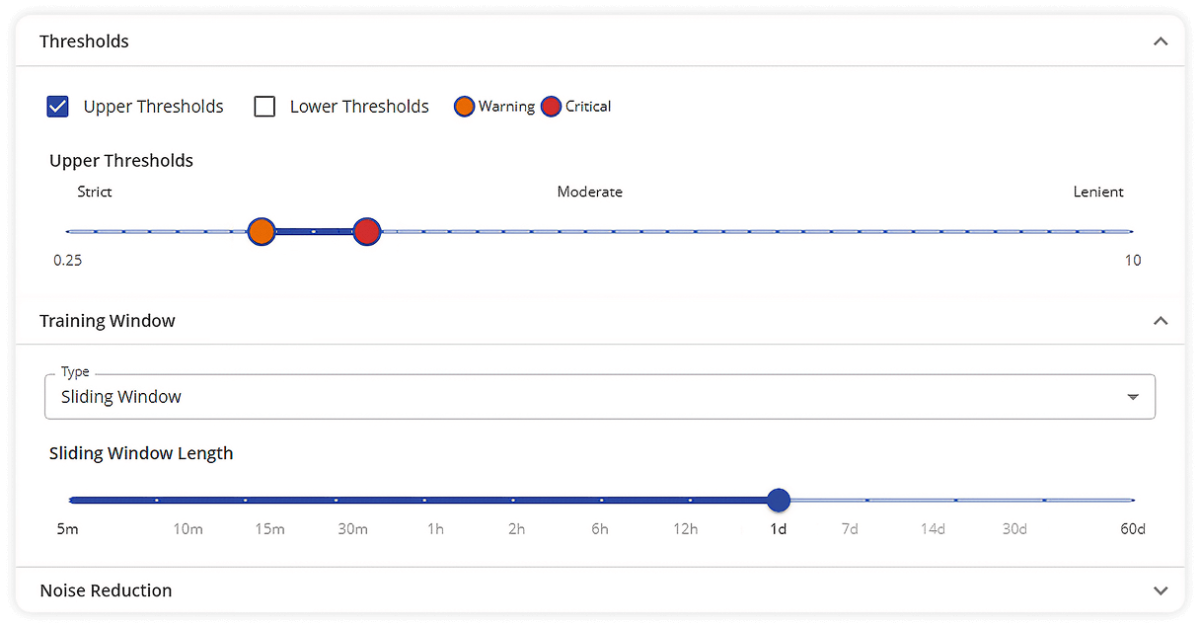 Dynamic Thresholds Sliders